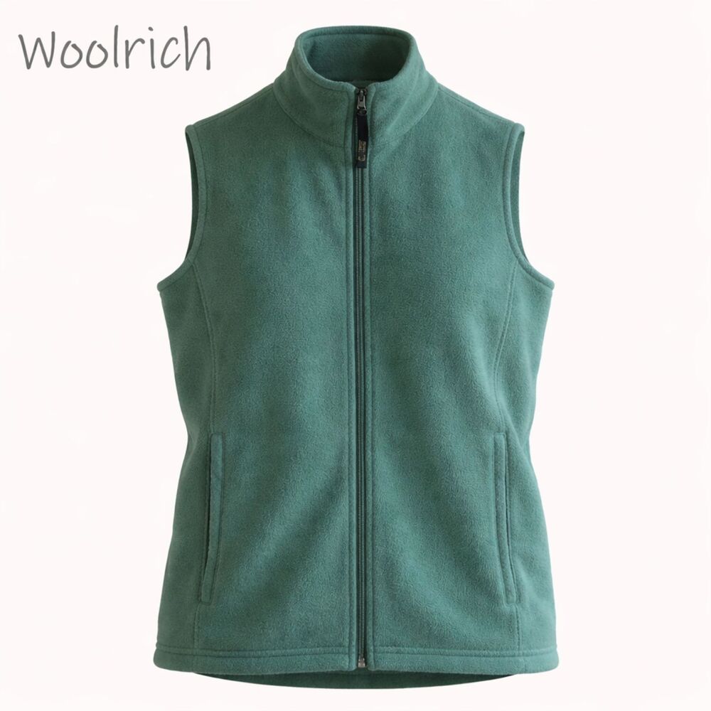 Woolrich Deep Sage Green Fleece Vest